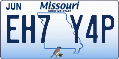 MO license plate EH7Y4P
