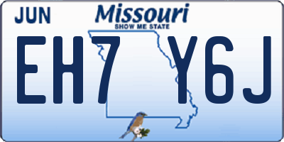 MO license plate EH7Y6J