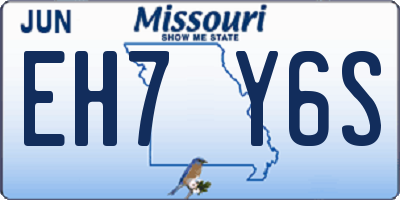 MO license plate EH7Y6S
