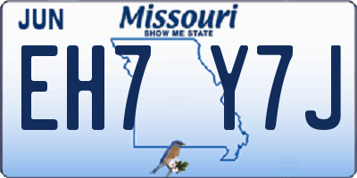 MO license plate EH7Y7J