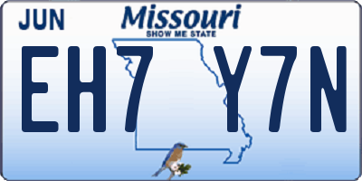MO license plate EH7Y7N