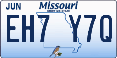 MO license plate EH7Y7Q
