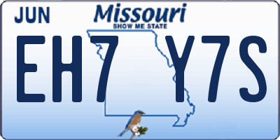 MO license plate EH7Y7S