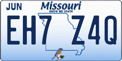 MO license plate EH7Z4Q