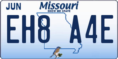 MO license plate EH8A4E
