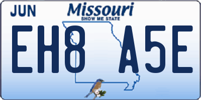 MO license plate EH8A5E