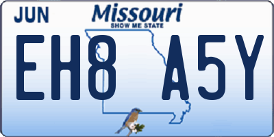 MO license plate EH8A5Y