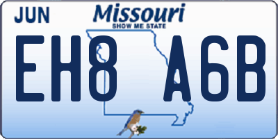 MO license plate EH8A6B