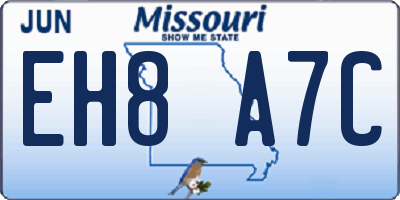 MO license plate EH8A7C