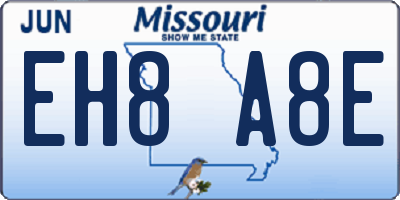 MO license plate EH8A8E