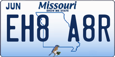 MO license plate EH8A8R