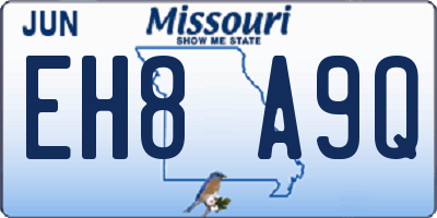 MO license plate EH8A9Q