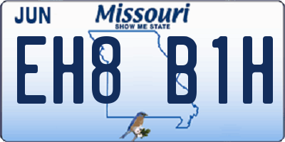 MO license plate EH8B1H
