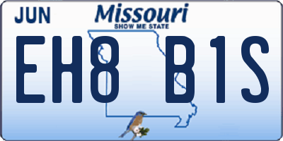MO license plate EH8B1S