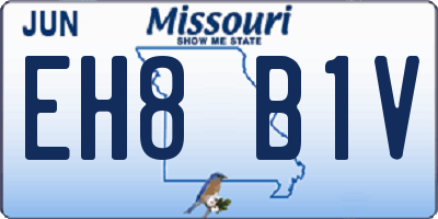 MO license plate EH8B1V