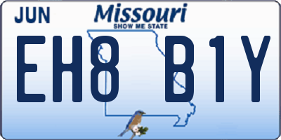 MO license plate EH8B1Y