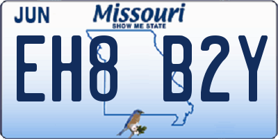 MO license plate EH8B2Y