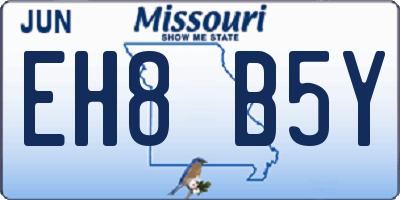 MO license plate EH8B5Y