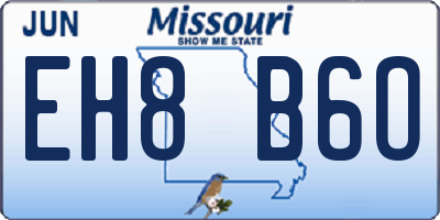 MO license plate EH8B6O