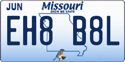 MO license plate EH8B8L