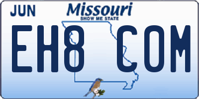 MO license plate EH8C0M