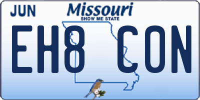 MO license plate EH8C0N