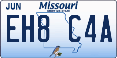 MO license plate EH8C4A