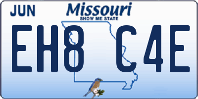 MO license plate EH8C4E