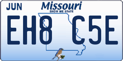 MO license plate EH8C5E