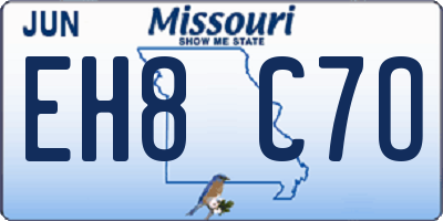 MO license plate EH8C7O