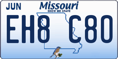 MO license plate EH8C8O