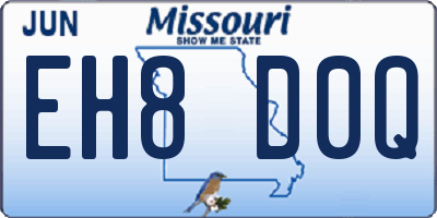 MO license plate EH8D0Q