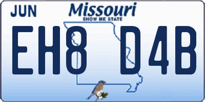 MO license plate EH8D4B