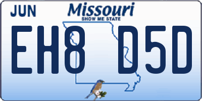 MO license plate EH8D5D