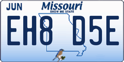 MO license plate EH8D5E