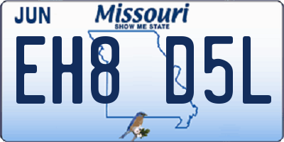 MO license plate EH8D5L
