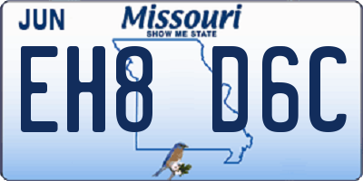 MO license plate EH8D6C