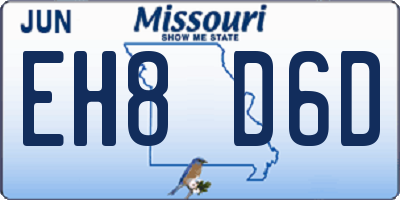 MO license plate EH8D6D
