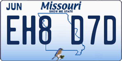 MO license plate EH8D7D