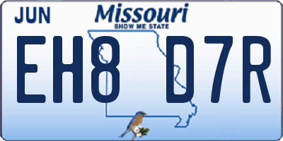 MO license plate EH8D7R