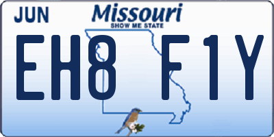 MO license plate EH8F1Y