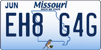 MO license plate EH8G4G