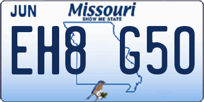 MO license plate EH8G5O