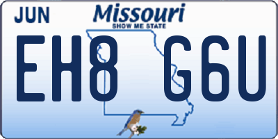 MO license plate EH8G6U