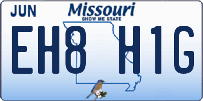 MO license plate EH8H1G