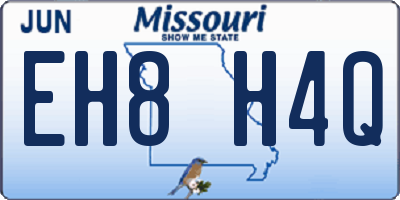 MO license plate EH8H4Q