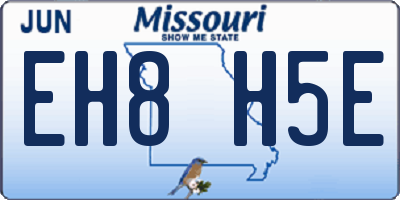 MO license plate EH8H5E