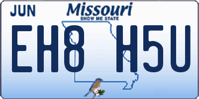 MO license plate EH8H5U
