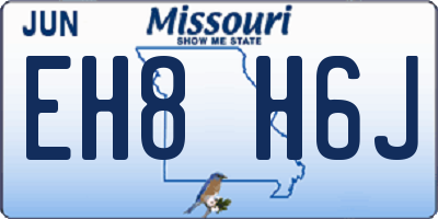 MO license plate EH8H6J