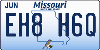 MO license plate EH8H6Q